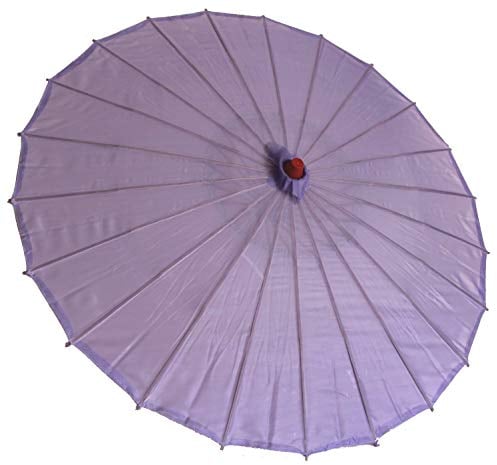 AAF Nommel ® Deko- Sonnenschirm aus Holz in lila violett einfarbig transparent, 009