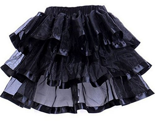 Martya Damen Gothic Moulin Rouge Ballett Tütü Unterrock 3 Layers, 5 Farbe