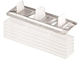 Prime-Line N 6661 Nylon Adjustable Floor Guide and Carpet Riser, White and Metallic (Single Pack)