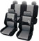 PETEX Auto Sitzbezüge Universal Komplett Set 11-teilig - Gecko grau, Eco Class mit SAB 1 Vario