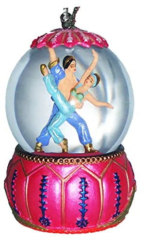 Nutcracker Ballet Gifts, Mini-Schneekugel-Ornament, Ballett-Weihnachtsdekorationen einer arabischen Tänzerin, Ballerina-Weihnachtskugeln für Urlaubs-Heimdekoration, 4,5 Zoll 45 mm