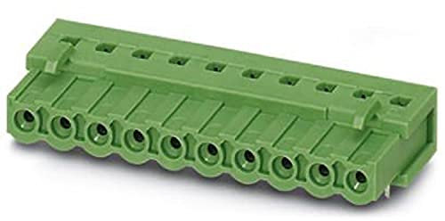 PHOENIX CONTACT IC 2.52-G-5.08 PCB connector, 2.5 mm² nominal cross-section, 2 connections, IC 2.5..-G article family, 5.08mm pitch, green, 50 pieces