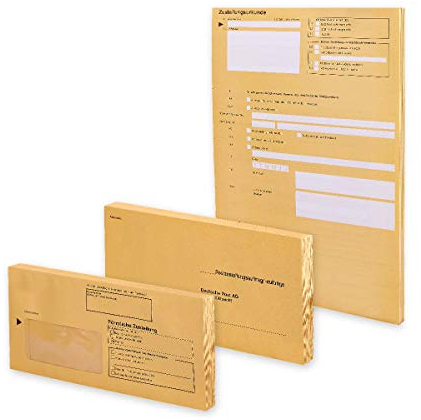 mashpaper Postzustellungs-Starter-Set (Postzustellungsurkunden- und Hüllen) Menge wählbar 50 oder 500 Stück