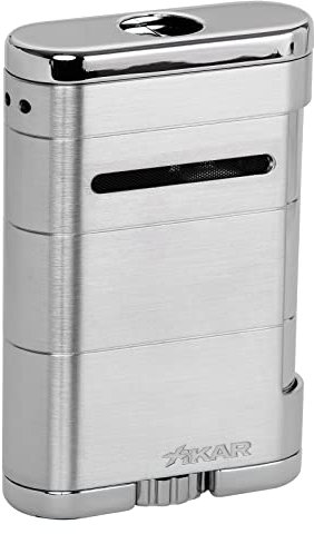 Xikar Allume Tabletop Lighter Triple Jetflame silber