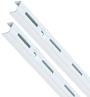 WANDSCHIENEN für REGALTRÄGER | 2 x SCHIENEN | 1-reihig | 1500 mm | Weiss | Regalhalter Wandregal Regalbodenträger Regal Regalwinkel