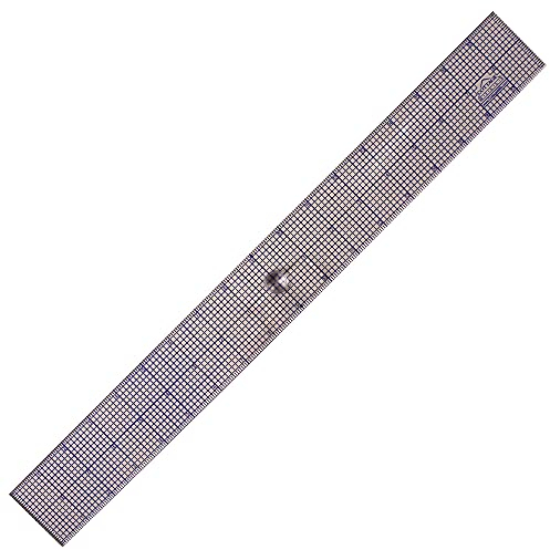 2 x 18 Design Ruler with Easy Grip Knob. Made of Thick 1/8 Acrylic. Use with Rotary Cutters and Razor Knives. Great for Designing, Layout, Quilting, Sewing, Drafting. Made In USA!