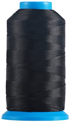 Yoker Nähgarn aus Nylon, 1500 Meter, Größe 69, T70, 210D/3, für alle Stickmaschinen, Leder, Taschen, Schuhe, Leinwand, Farbe: Schwarz