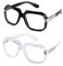 Newbee Fashion Clear Lens Unisex-Adult 80old Schule Rapper Hip-Hop-DJ-Brille 2er-Pack schwarz/Clear