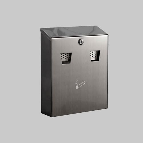 Caledonia Signs 53036 Wall Mounted Stainless Steel Cigarette Bin | Wall mount in smoking areas