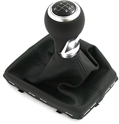 Original Audi A4 A5 (B9) S-Line Schalthebelknopf Leder Schaltknauf schwarz 6-Gang Schaltgetriebe
