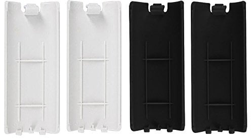 Ocharzy Wii Remote Battery Cover Pack of 4 (Black & White)