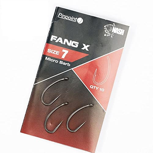 Nash Pinpoint Fang X Micro Barbed Carp Hooks: 8