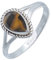 Ring 925 Silber Tigerauge brauner Stein Edelstein echt Silber Damen Sterling Silber Geschenk (MRG-113-18-(60))