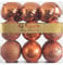 Busybee weihnachtskugeln 18 Stücke 8CM Kupfer Ornamente für Weihnachtsbaum Bronze Christbaumkugeln Weihnachtsdekoration Kugeln