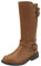 DREAM PAIRS Kids Stivali al Ginocchio Moda Equitazione con Zip Laterale per Ragazze Polacchini Comodi Stivaletti Bambina,Size 30,Abbronzatura,LUCKID-03