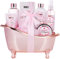 BRUBAKER Cosmetics - Danke Mama - 8-teiliges Luxus Bade- und Dusch Set mit Rosen Vanille Duft - Geschenkset in dekorativer Wanne - Badeset Geschenk für die Mutter