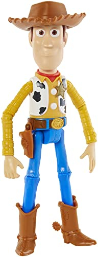 Disney Pixar Toy Story Woody Actionfigur, 23,4 cm hoch, hoch beweglich mit authentischen Details, Sammlerstück, Filmspielzeug, Geschenk für Sammler & Kinder ab 3 Jahren