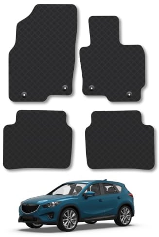 Mazda CX-5 (2012-2017) 3mm Rubber Car Mats | Tailored Fit Durable Floor Mats Full Coverage Protection Waterproof Accessories Easy Clean Anti Slip Made in the UK