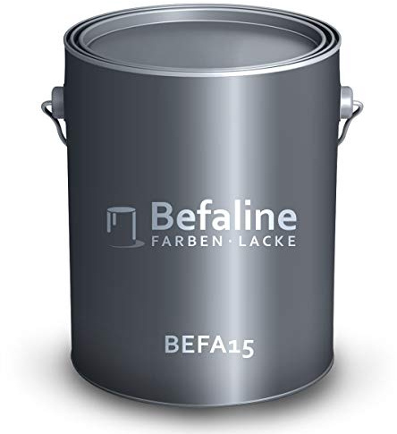 Befaline © BEFA-15 Barniz transparente de poliuretano 1 K para madera y metal, 5 litros, gris antracita brillante, barniz resistente para barcos, barniz para escaleras y parquet para interior y