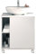MUEBLES PITARCH | Mueble Bajo Lavabo Armario de Baño 60cm Ancho, con Ruedas, 1 Puerta a Izquierda o Derecha, Blanco, Modelo Sintra