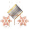 MYC-PARIS - Adventskalender 24 Überraschungen - Roségold Finish - Ohrringe + Armbänder + Ring + Anhänger + Halskette - Weihnachten