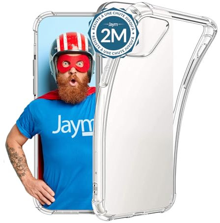 JAYM Coque iPhone 13 - Coque renforcée - Coque résistante - Coque Anti-Chute 2m - Coque Protection Transparente - Coque Apple iPhone