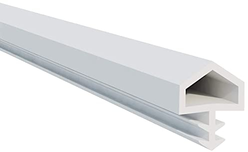 Premium Türdichtung für Zimmertüren, Zimmertürdichtung Gummidichtung für Türen Fenster | 5 Meter | TPE Gummi | 12mm Falzbreite | 4mm Nutbreite| 6 mm Nuttiefe | Türgummi Zargendichtung (Weiß)