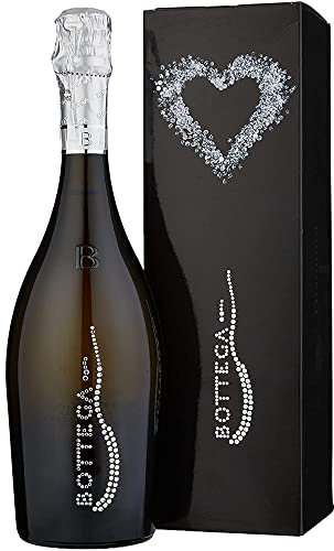 Spumante Brut Diamond Bottega | Bottiglia 75 Cl Impreziosita da Brillantini | Astucciata | Idea Regalo