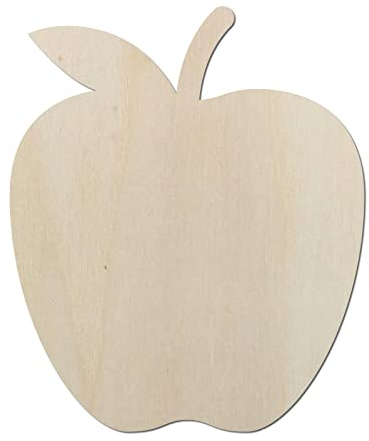 Kleenes Traumhandel Schöner Apfel aus Holz – Apfel Obst bis 60 cm - Ideal als Deko zu Ostern - für Wand & Tür (3er Set 10cm)