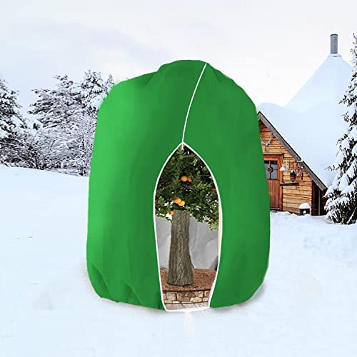 WEALSFUN Winterschutz für Pflanzen,Winterschutz Kübelpflanzensack Schutzhülle für Pflanzen als Baum Palmen Balkonpflanzen haube Zelt Atmungsaktiv - Reißfest,Grün 250x360cm