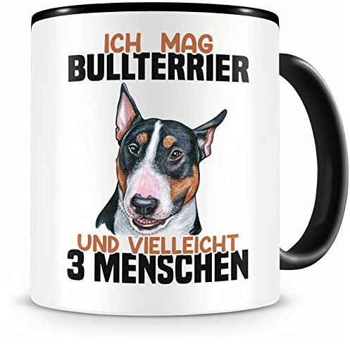 Samunshi® Bullterrier Tasse mit Spruch Ich mag Bullterrier Geschenk für Hunde Fans Kaffeebecher Kaffeetasse Lustige Tassen zum Geburtstag