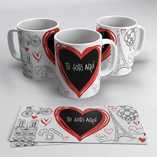 newseny Taza de amor personalizada con foto para enamorados - Regalo San Valentin Taza con Foto (Cerámica 320ml)