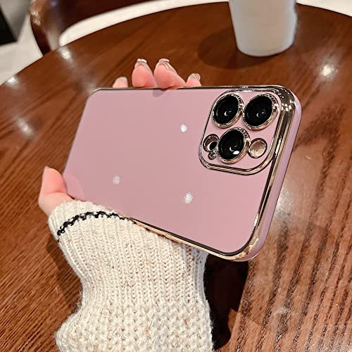 STICHY Coque Souple pour iPhone 11 12 13 14 Pro Max XS XR Max 7 8 Plus Protection d'objectif Housse en Silicone, Violet, pour iPhone X