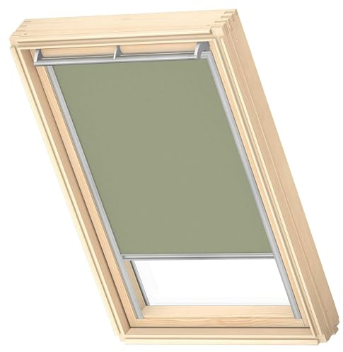 VELUX Store Occultant Collection Nature, Cadre Argenté, SK06, Marsh | Couleurs inspirées de la nature, -50% empreinte carbone.