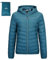 Outdoor Ventures Damen Steppjacke Leichte Packbare Übergangsjacke Warme Winterjacke mit Kapuze für Frauen Gefüttert Pufferjacke mit Taschen für Freizeit Wandern Reisen Keramik Blau M