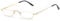 ABETOS Half Moon Reading Glasses Half Frame Semi Rimless Metal Strong Eyewear Spring Hinge Clear Lens Lightweight Fashion Computer Readers for Men Women, Gold 1.25