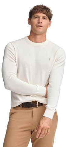 Polo Club Jersey Básico Marron con Cuello Redondo Hombre - Suéter 100% Algodón con Logo Bordado