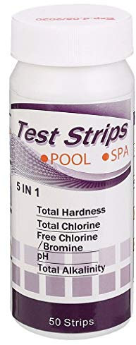 5 kit acqua alcaline spa per la durezza della striscia della piscina durante il nuoto Head (bianco, taglia unica)