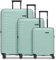 Farmhood Eco Edition nachhaltiges Hartschalen Koffer-Set 3-teilig | Trolleys mit Dehnfalte erweiterbar um 6 cm| Robustes und leichtes Material, 4 Doppelrollen & TSA-Schloss | Damen & Herren