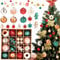 Birshe Christmas Plastic Decorations,42 Pieces Christmas Ball Baubles Christmas Bauble Set Weihnachtsbaumkugeln Christbaumschmuck,Rot,Grün,Gold Geeignet für Weihnachtsfeiern, Weihnachtspartys,Kränze