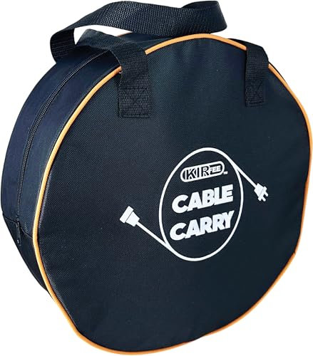 KIRFEE® Caravan Hook Up Cable Storage Bag | EV Cable Tidy Bag | Camping Cable Organiser Bag with Zip and Handles | Garden Hose Bag Or Camping Electric Cable Tidy | Ideal Caravan Accessories.
