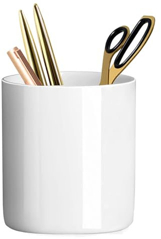 LOUIE SILNA Keramik-Stifthalter Für Kinder, Weißer Stifthalter, Make-up-Pinsel-Aufbewahrung, Stifttasche, Geeignet Für Büro, Schreibtisch, Zuhause