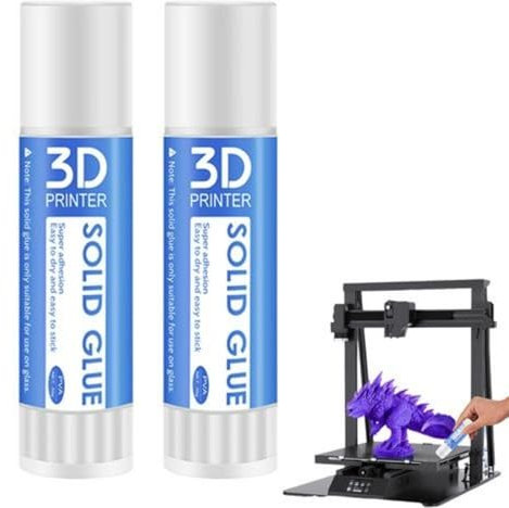 2 Pack Printer Glue Stick, Efficient Hot Glue Sticks Printer Adhesive Glue Stick, Print Glue Stick Solid, Portable Printer Paste Solid Glue Sticks for Hot Plates Hot Beds