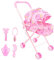 Alasum Poussette Jouet Poussette pour poupées en Rose Poussette de Simulation pour Enfants Poussette de poupée pour Fille de 5 Ans poussettes de poupée Poussette pour Fille de 2 Ans