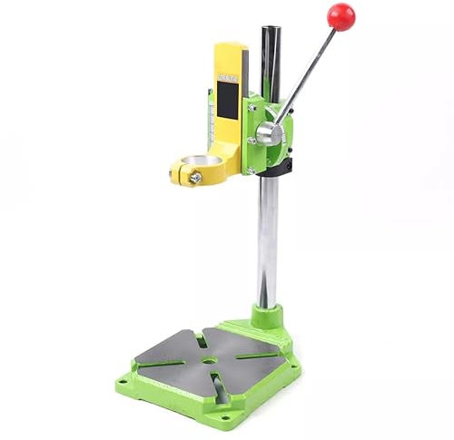 Bohrständer 90° drehbar für Bohrmaschinenständer - Multifunktions-Werkbank mit Kragendurchmesser 38-43 mm | Inkl. 3 Kunststoffköpfen (Innendurchmesser: 38-42 mm, 40 mm, 27 mm)