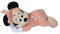 Peluche Minnie phosphorescente Orange 33 cm - Brille dans la Nuit, sans Pile - Set Doudou Bebe Fille et Une Carte Offerte