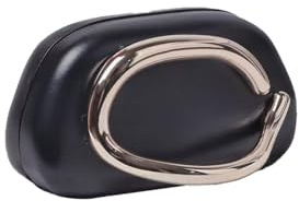 Renabro Leder-Clutch-Geldbörse, Griff, Abend-Clutch, Hochzeit, Umhängetasche, Umhängetasche, Clutch, Geldbörse, Neuheit Geldbörse, Schwarz