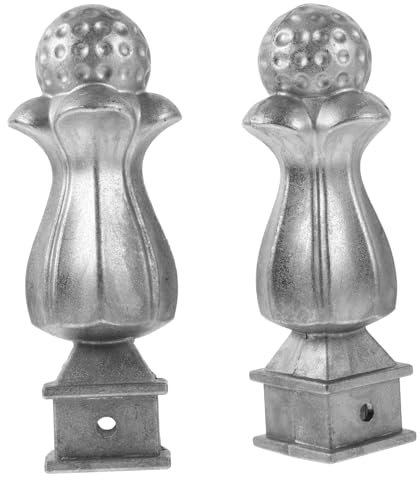 CONGARTENO 2 Pièces de clôture monté clôture de Jardin matériel de Plein air Escrime pieu Grillage Parc bébé têtes de clôture Embouts de Poteau décoratifs Alliage d'aluminium