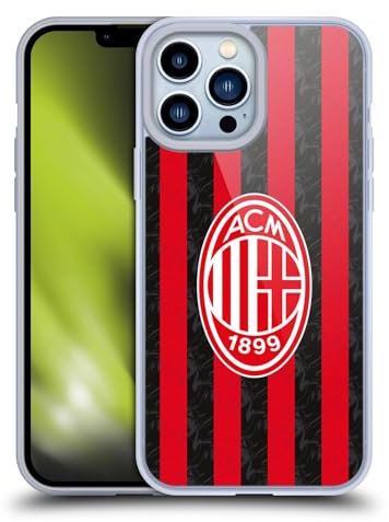 Head Case Designs Offizielle AC Milan Home 2025/26 Wappen-Set Gelhülle [Militärischer Schutzgrad] Kompatibel Mit Apple iPhone 13 Pro Max Und Kompatibel Mit MagSafe