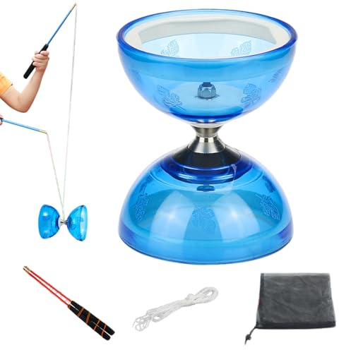 5 Bearing Chinese Yo-Yo Diabolo Set with Sticks, String & Guide Book, Fitness Trick Toy for Kids & Adults